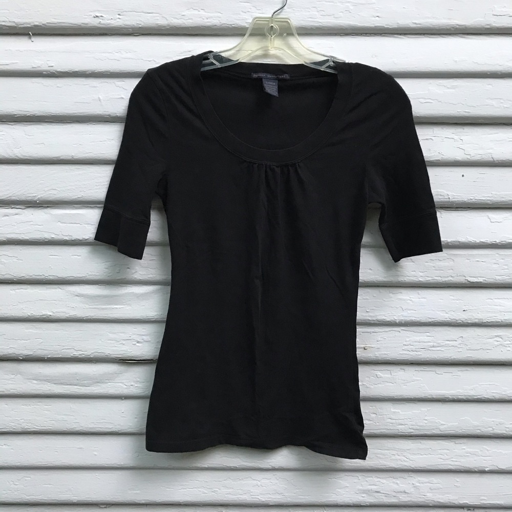 Zenana Outfitters 2 small half-sleeves. 1- black, 1- white